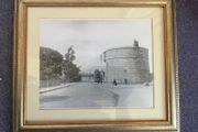 Sandymount Martello Tower, Dublin with tram &amp; figures
