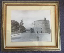 Sandymount Martello Tower, Dublin with tram & figures