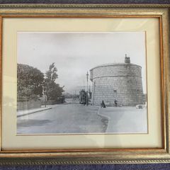 Sandymount Martello Tower, Dublin with tram & figures