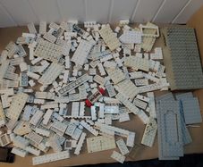 Vintage Lego Blocks 1960s onward wt Patent Pending Pieces White Grey Base Pieces