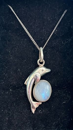sterling silver dolphin necklace