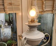 Victorian telescopic floor lamp