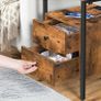 2 Bedside Table, Side Table with Charging Station Image 4