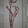 Embroidered flowers on a wall picture Image 3