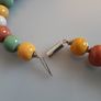 NECKLACE  - Green  - Terracotta - Yellow and Beige Image 3