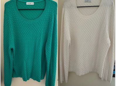Gallery Honeycomb Pattern Jumpers X2. 10 euro each