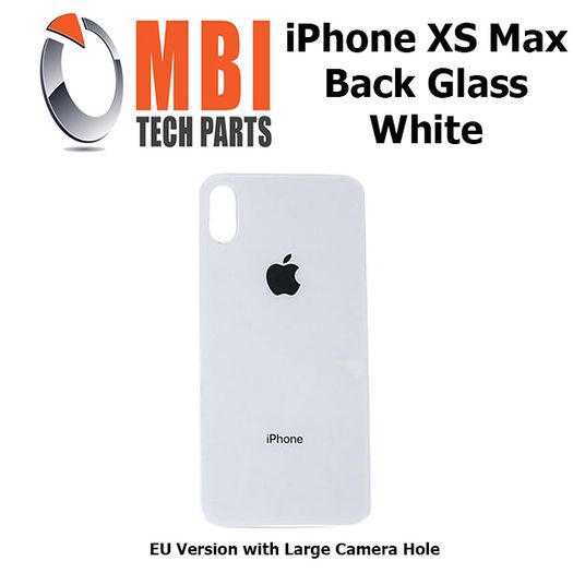iPhone XS MAX Replacement Back Glass Door Cover with Adhesive White
