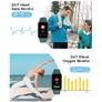 IOWODO Smart Watch, Fitness Watch with Heart Rate/Messages Alert/Blood Oxygen/Sleep Monitor, 5ATM Waterproof Step Counter Image 2