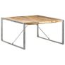 Dining Table 140x140x75 cm Rough Mango Wood Image 5