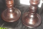 This is a Beautiful Vintage Pair of Dark Wood Barley Twist Candlesticks in lovely condition. Ready for any Table