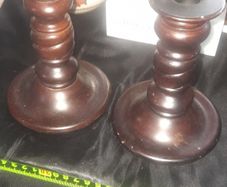 This is a Beautiful Vintage Pair of Dark Wood Barley Twist Candlesticks in lovely condition. Ready for any Table