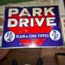 Beautiful Modern Large Heavy Resin Park Drive Cigaretts Advertising Sign, featuring classic 1920s graphics Image 2
