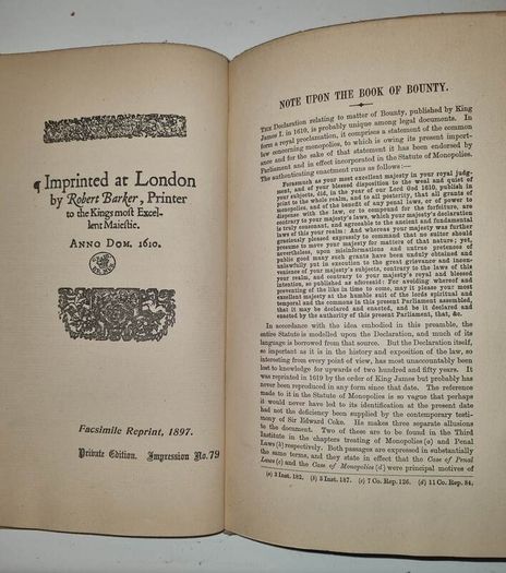 Signed, Limited. A declaration of His Majesties Royal pleasure, 1603 to 1625
