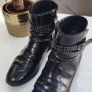 LK BENNETT black Hi-shine studded ankle boots Sz 40 (Fit 7UK)  - Rrp 229 (New) Image 3