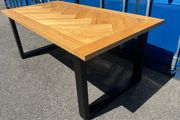 Herringbone Oak Dining Table, Ex Display