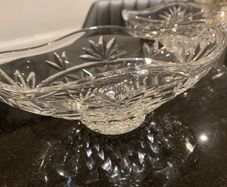 Galway crystal oval shaped bowl.