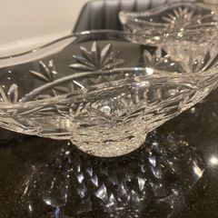 Galway crystal oval shaped bowl.