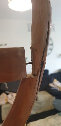 Unique Freestanding Solid Molave Wood Display Unit