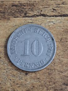 German Empire, Germany, 10 Pfennig 1914 F - free standard postage