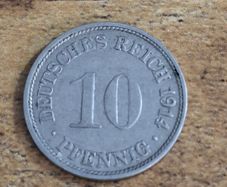 German Empire, Germany, 10 Pfennig 1914 F - free standard postage