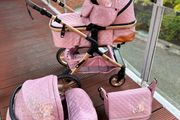 New baby pram 3 in 1 candy pink