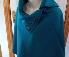 Beautiful Teal Poncho / Pull over