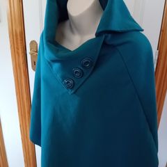 Beautiful Teal Poncho / Pull over