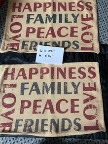 Two cushion covers, perfect condition, reduced to five euro