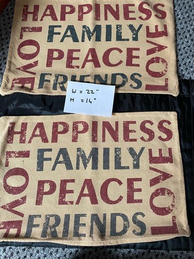 Two cushion covers, perfect condition, reduced to five euro