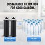 Gravity-fed Water Filter System, 2.25G 304 Stainless-Steel Countertop System, Water Filtration System, Reduces Lead and up to 99% of Chlorine Image 4