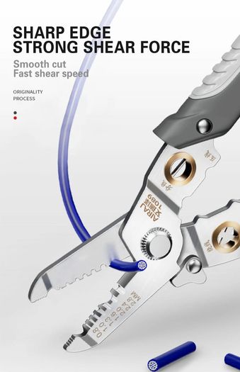 Multifunctional Universal Wire Stripping Pliers Professional Electrician Anti Slip Maintenance Durable Hardware Tool