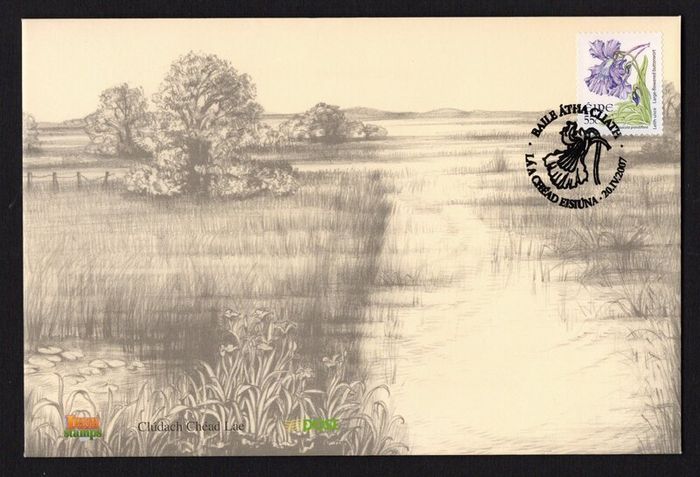 2007 Ireland Sixth Definitive Series Wild Flowers of Ireland 55c Butterwort self-adhesive booklet / coil An Post First Day Cover (FDC)