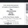 1998 Ireland 10 unit  Andrew Lloyd Webber's The Phantom of the Opera musical (Schlumberger SC7 chip) Call Card Used. Telecom Eireann Card Number 1223 Image 2