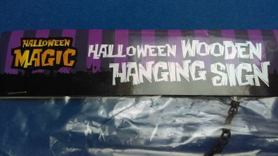Large Wooden Holloween Sign (never Opened - Original Packaging)