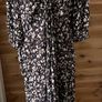 dress FatFace midi v neck 3-4 sleeves  size 16 brown floral pattern black beige BNWT Image 2