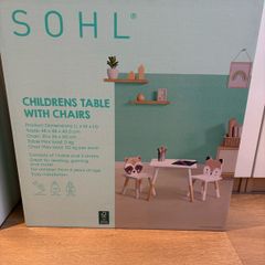 Children's table with chairs