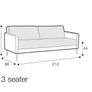 NEW / UNUSED 3 Seater Sofa - Ashton, Natural Image 3
