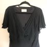 Ann Harvey short sleeve black silk blouse UK22 Image 2