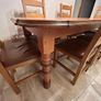 solid oak kitchen table & six chairs Image 2