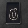 925 Vintage Italian Sterling Silver Box Chain Bracelet Image 2