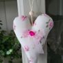Hanging Heart Decoration. Handmade shabby chic decor. Perfect gift for teacher. Image 4