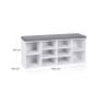 Padded shoe bench white-grey  shoe bench, shoe rack, Image 5