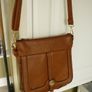 Hand Bag Crossbody Brown Faux Leather Multi Pocket Handbag- Purchased In Carraig Donn Image 4