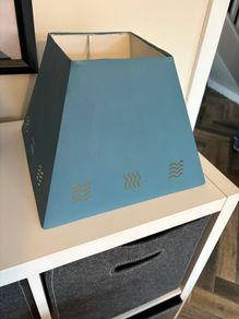 2 teal lampshades