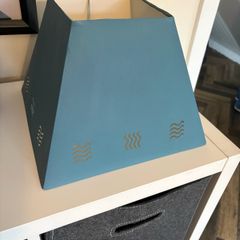 2 teal lampshades