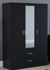 Riano 3 Door 2 Drawer Mirrored Wardrobe