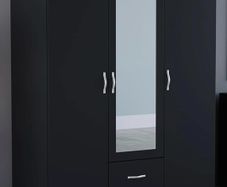 Riano 3 Door 2 Drawer Mirrored Wardrobe