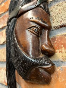 vintage wood mask