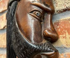 vintage wood mask