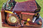 Vintage German Ceramic Mantel Clock